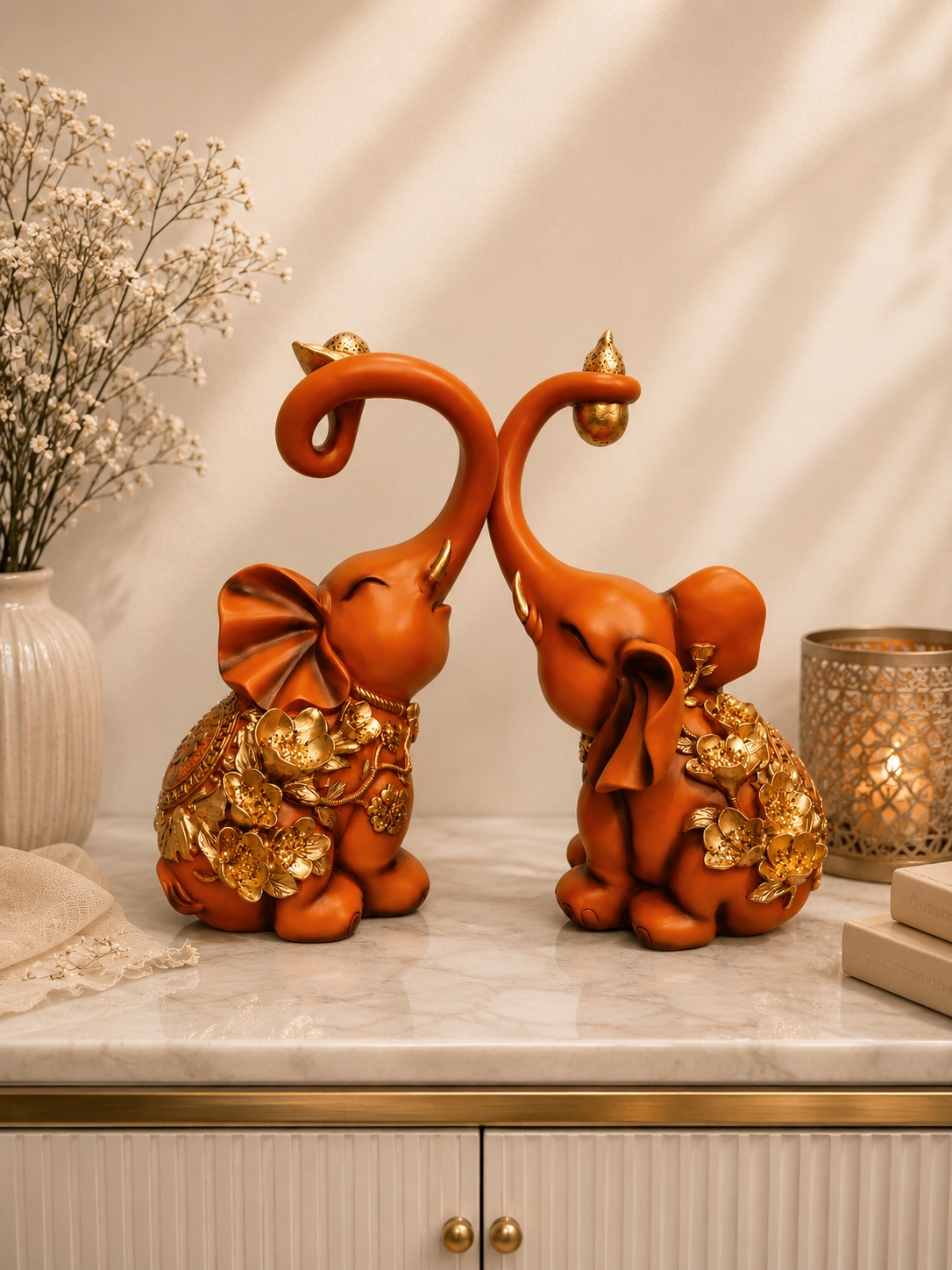 Standing Elephant Pair